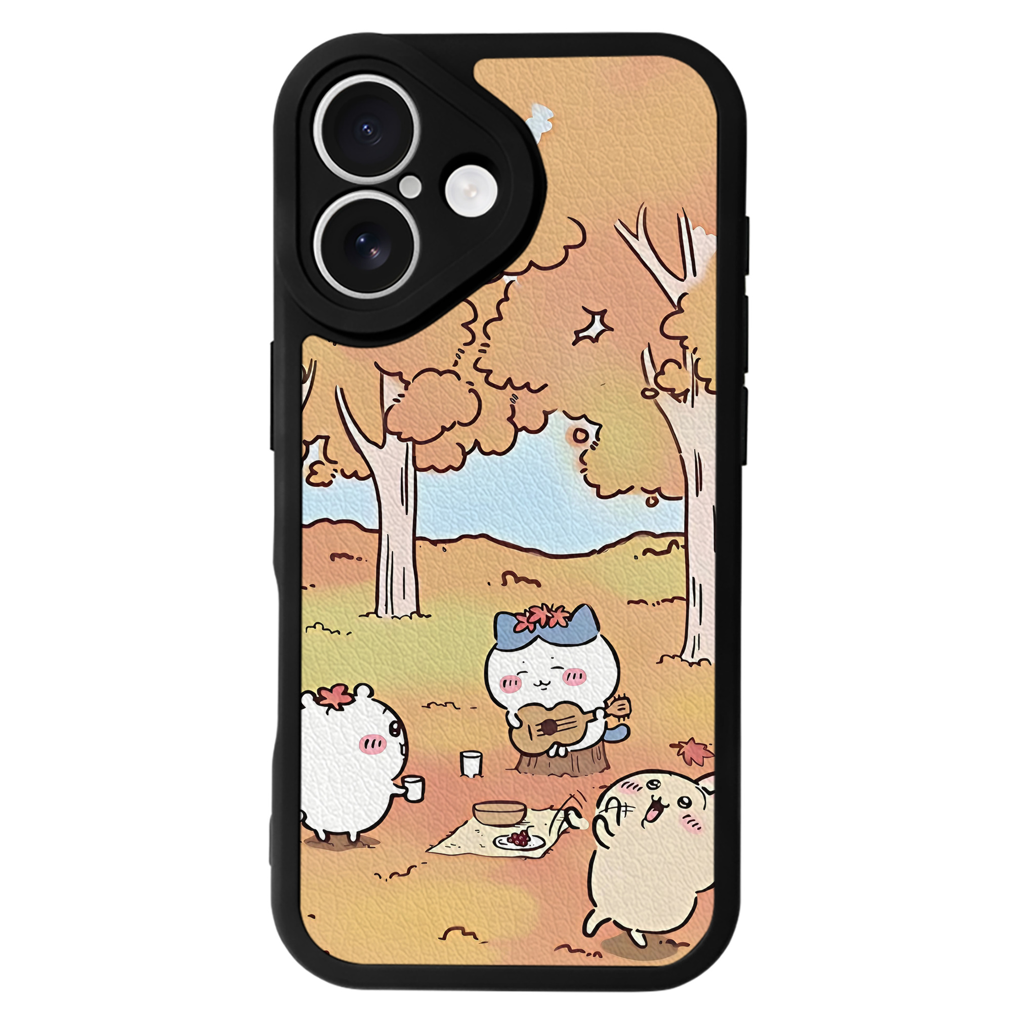 （画像用） ちいかわ Chii-kawa 【iPhone 16シリーズ対応】シリコンスマホケース（レザー調） 材質：シリコン